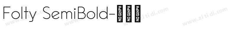 Folty SemiBold字体转换